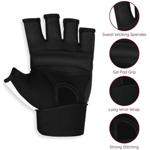 MMA Sparring <b>Gloves</b> Half Finger Training Boxing <b>Gloves</b> Punching Bag Fight Gear Wrist Wrap Support Durable Leather <b>Gloves</b> - Product Image 5