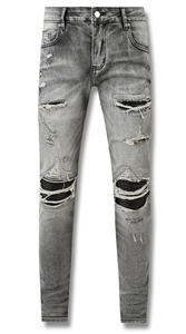 Top Quality Hip Hop Denim Jeans Mens <b>Pants</b> Trousers Stacked <b>Y2K</b> Distressed Streetwear Luxury Designer Brand Ksubis Jeans - Product Image 4
