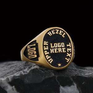 Bague d'université BOJ MCollege 031 personnalisée en argent avec diamant, bague de diplôme unisexe, certifiée GIA, micro-prix bas - Product Image 2