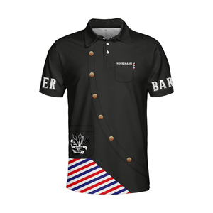 Salon Barber <b>T</b>-<b>Shirt</b> Wholesale Custom Logo Embroidery <b>Polyester</b> Casual Jersey Digital Print Quick Dry Breathable Factory Price - Product Image 1