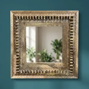 Grand miroir mural décoratif Jharokha en bois massif, design turc/islamique, sculpté à la main, pour hôtel, salle de bain, salon - Product Image 6