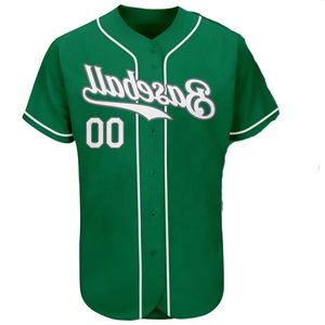 Maillot de baseball de conception personnalisée pour hommes le plus vendu vêtements de sport respirants pour softball pour joueurs de baseball couleur verte - Product Image 4