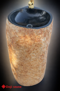 Lavabo de Mármol Tallado a Mano de Lujo Moderno, Independiente y Fácil de Limpiar - Lavabo Premium para Baños de Villas y Vanidades - Product Image 6