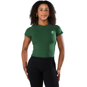 Camiseta Deportiva de Manga Corta para Mujer, Ajuste Elástico, Tejido Ligero y Suave, Ropa Deportiva Informal - Product Image 1