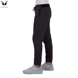 Pantalones Deportivos Negros de Punto para Hombre con Franja Lateral, Cintura Elástica con Cordón, Pantalones Casuales para Correr, Pantalones Deportivos - Product Image 2