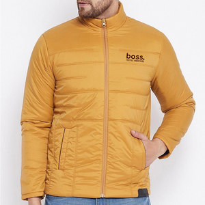 Chaqueta de Invierno Acolchada para Hombre, con Cuello Alto y Logotipo Frontal, de Lona de Alta Calidad, MOQ Bajo, Nueva Llegada - Product Image 1