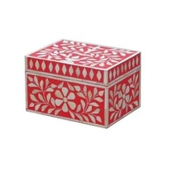 Boîte de rangement à bijoux haut de gamme en os incrusté avec plusieurs compartiments pour bagues, bracelets, boucles d'oreilles et colliers