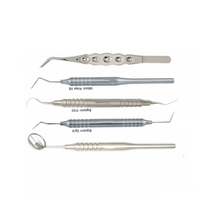 Juego de 5 instrumentos dentales de acero inoxidable William Probe Explorer con mangos anatómicos, ¡el más vendido! - Product Image 4