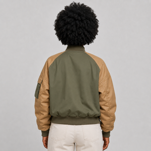 Premium <b>Women</b> <b>Bomber</b> <b>Jacket</b> Custom Logo <b>Lightweight</b> Full Zipper Casual Wear Windproof Outerwear <b>Bomber</b> <b>Jacket</b> for <b>Women</b> - Product Image 5