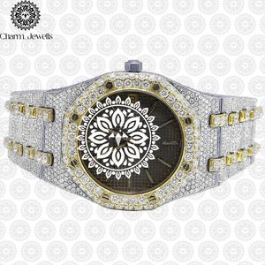 Montre de luxe Charm Jewels en acier inoxydable, mouvement mécanique, fermoir déployant unisexe, bracelet 20 mm, cadran 40 mm, étanche 10 bars - Product Image 2
