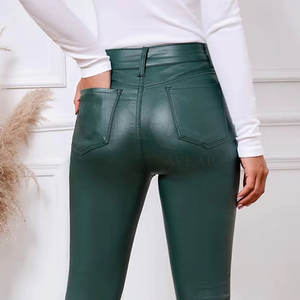 Pantalones de Cuero para Mujer, Cintura Media, Ajustados, Elásticos, Ecológicos, para Amantes de la Moda y Estilo Diario - Product Image 5