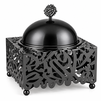 Casserole moderne en acier inoxydable avec couvercle en dôme, design découpé au laser, revêtement multicouche, compatible gaz et induction, diamètre 24 cm, résistante au four