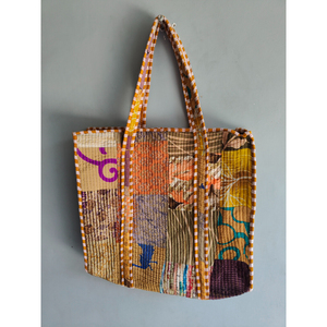 Bohemian <b>Patchwork</b> Canvas Tote <b>Bag</b> With Letters Open Top Shopping Carryall - Product Image 1