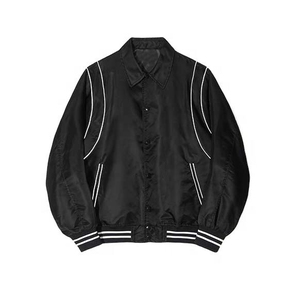 Blouson bomber en satin de soie de haute qualité pour homme, blouson bomber matelassé en satin, nouvelle mode et nouveau style, veste pour homme - Product Image 1