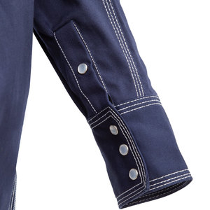 Chemise FR pour hommes, chemise ignifuge Cat-2 avec bandes réfléchissantes haute visibilité, conforme aux normes ATPV 8.7 Cal/cm² NFPA 70E & 2112 - Product Image 4