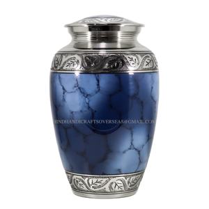 Urna de cremación de nube de Metal sólido para cenizas Urna funeraria de alta calidad con acabado antiguo de estilo americano para almacenamiento de restos humanos - Product Image 1