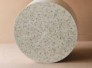 Mesa con Incrustaciones de Hueso de ILAHI, Diseño Moderno con Detalles de Ágata, Almacenamiento Portátil, Muebles para el Hogar - Product Image 3