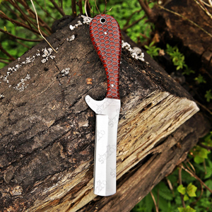 มีดตัดวัวเหล็ก D2 ทำมือ, มีดใบตายสำหรับล่าสัตว์และตั้งแคมป์ พร้อมปลอกหนัง – สไตล์คาวบอยแบบสั่งทำพิเศษ - Product Image 4