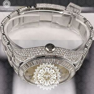 Charm Jewells Stainless Steel Diamond <b>Watch</b> Tonneau Analog Dial Sapphire Crystal Luxury Fashion Unisex Butterfly Clasp - Product Image 6