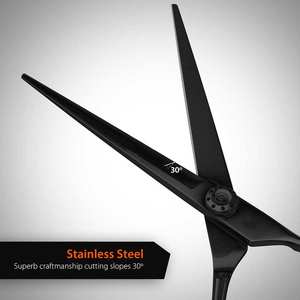 Ciseaux de barbier professionnels de qualité supérieure en acier inoxydable, à lame tranchante, robustes et de précision, pour salon. - Product Image 3