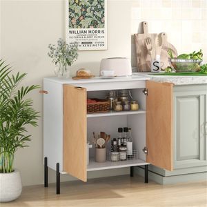 Mobile da Cucina Bianco con 2 Ante Facile da Organizzare per Cucina/Sala da Pranzo/Ingresso - Product Image 2