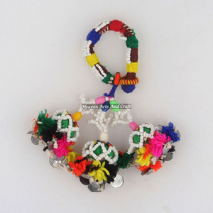 Rare Ethnic Style Tassel Banjara <b>Bracelets</b> Antique Gypsy <b>Bracelets</b> Vintage Women Multicolor <b>Bracelets</b> Woven <b>Beaded</b> <b>Bracelet</b> - Product Image 5