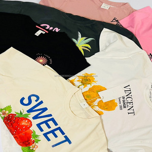 Camiseta para niños, nueva colección otoño-invierno, ropa de verano gruesa de manga corta para niños y niñas, suave, en stock, lote. - Product Image 1