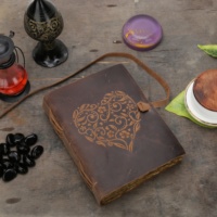 Journal en cuir vintage à couverture rigide, cadeau pour la Saint-Valentin, un anniversaire de mariage - 120 feuilles de papier