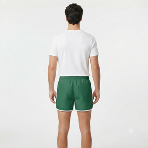 Shorts de sport décontractés pour hommes, en polyester et élasthanne, respirants, écologiques, taille élastique, coupe ample, été - Product Image 2