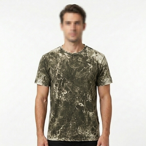 T-shirt de haute qualité 250 GSM vert et noir délavé à l'acide pour le streetwear - Product Image 3