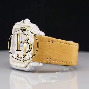 Montre-bracelet de luxe Briva avec cadran carré en diamant, boîtier en acier inoxydable, chiffres romains, verre, bracelet en caoutchouc, mouvement à quartz analogique, écologique - Product Image 3