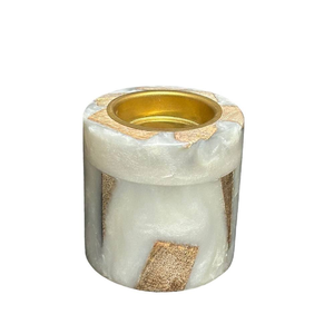 Quemador de Incienso Artesanal de Madera de Acacia Ecológica Premium con Incrustaciones de Resina Epoxi, Diseño Tradicional Árabe Mubkhar, Personalizable - Product Image 2