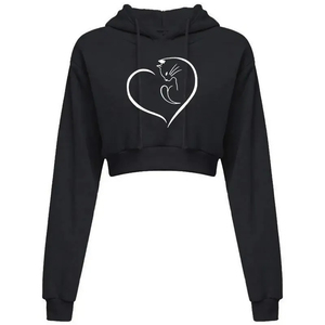 Sudadera con Capucha Corta de Alta Calidad 100% Algodón para Mujer, Sudadera para Gimnasio, Entrenamiento, Running, Sudaderas Cortas para Mujer - Product Image 3
