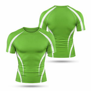 Vente en gros de rashguard pour hommes à manches courtes en polyester respirant, imprimé par sublimation, de haute qualité, avec design personnalisé, rashguard MMA - Product Image 5