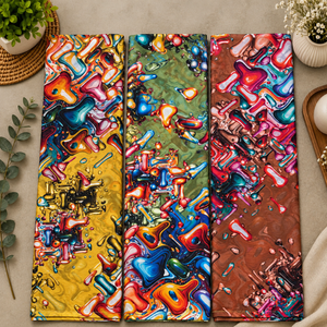 Tela de Voile de Algodón con Estampado Digital Abstracto de 58 Pulgadas para Confección de Vestidos |   Textil Tradicional Sudanés para un Uso Diario Elegante - Product Image 1