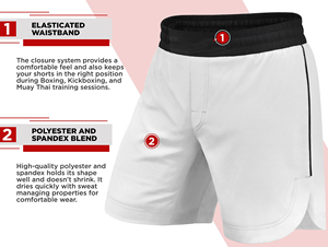 กางเกง MMA มืออาชีพ ผ้าโพลีเอสเตอร์ผสมอีลาสเทน น้ำหนักเบา ทนทาน กางเกงฝึกซ้อมคุณภาพสูง กางเกงฟิตเนส MMA ระบายอากาศได้ดี - Product Image 5