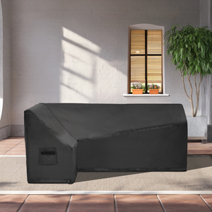 Premium Solid New Top Modern Minimalist 600D Heavy Duty Oxford <b>Waterproof</b> UV Protection Sectional Covers L-Shaped <b>Sofa</b> - Product Image 1