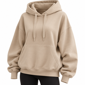 Sweats à capuche pour femmes, qualité supérieure, 360 GSM, surdimensionnés, logo imprimé DTF personnalisé, streetwear, vêtements décontractés d'hiver, sweat à capuche pour femmes - Product Image 5