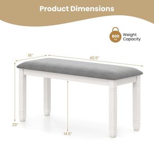 Panca Imbottita per Camera da Letto con Seduta Imbottita e Gambe in Legno Massello - Product Image 5