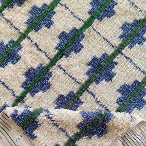 พรมขนสัตว์ทำมือขายดีที่สุด ลายเรขาคณิตทันสมัย สำหรับห้องนั่งเล่นและห้องนอน - Product Image 3