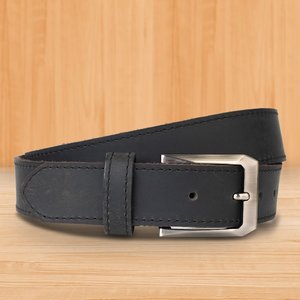 Ceinture en cuir véritable pour homme, vente en gros, luxe, cuir de vachette pleine fleur, logo personnalisé, LMB-0083B, directement du fabricant - Product Image 1