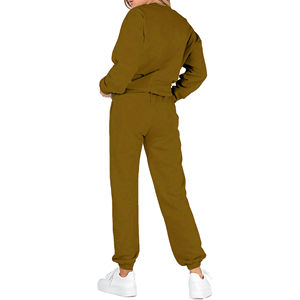 Conjunto Deportivo Informal de 2 Piezas para Mujer, Sudaderas con Decoración de Encaje, Venta al Por Mayor de Fábrica, para Gimnasio y Actividades al Aire Libre - Product Image 2