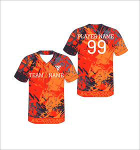 เสื้อเบสบอลแบบกำหนดเอง คอวี แขนสั้น ผ้าโพลีเอสเตอร์ซับเหงื่อ ระบายอากาศได้ดี สำหรับผู้ใหญ่ ทั้งชายและหญิง พิมพ์ชื่อทีม - Product Image 1