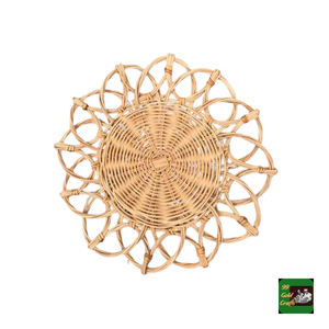 Rattan <b>Placemat</b> From Vietnam Durable Natural Cane Material For Protecting Dining Table Surfaces From Heat - Product Image 5
