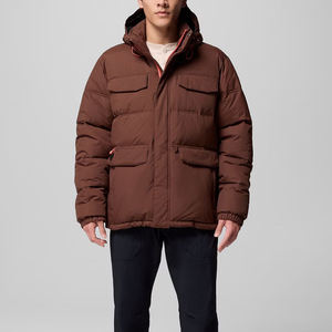 Custom Embroidered Skin Puffer <b>Jackets</b> <b>Mens</b> Cotton Filled Windproof Breathable <b>Canvas</b> Hooded Winter Outerwear Multiple Utility - Product Image 3