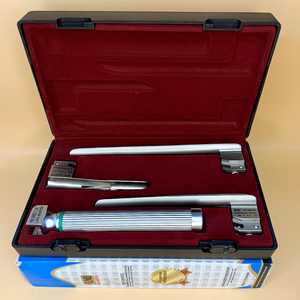 LAPA-737840-5-3 ชุดเครื่องมือส่องกล่องเสียงมิลเลอร์ไฟเบอร์ออปติก 3 ใบมีด 1-2-3 พร้อมด้ามจับสำหรับเด็ก คุณภาพพรีเมียม ใบมีดสแตนเลสแบบใช้ซ้ำได้ - Product Image 1