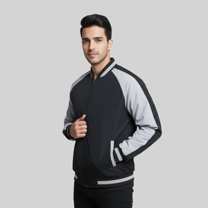 Blouson Bomber Homme Tendance Hiver Personnalisé de Haute Qualité, Col Montant, Style Hip Hop, Coupe Fine, Mode Urbaine - Product Image 1