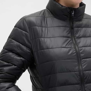 Custom Women's Lightweight Bubble Black Puffer Jacket <b>Winter</b> <b>Quilted</b> Nylon Coat Custom Logo Fashion Outerwear - Product Image 5