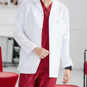 Blouse de laboratoire blanche personnalisée, veste médicale, uniforme d'hôpital en polyester et coton anti-plis, uniformes d'infirmière - Product Image 2