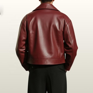 Blousons en cuir pour hommes, coupe ajustée, de luxe, personnalisés, très populaires, de haute qualité, avec fermeture éclair personnalisée, vente chaude - Product Image 3